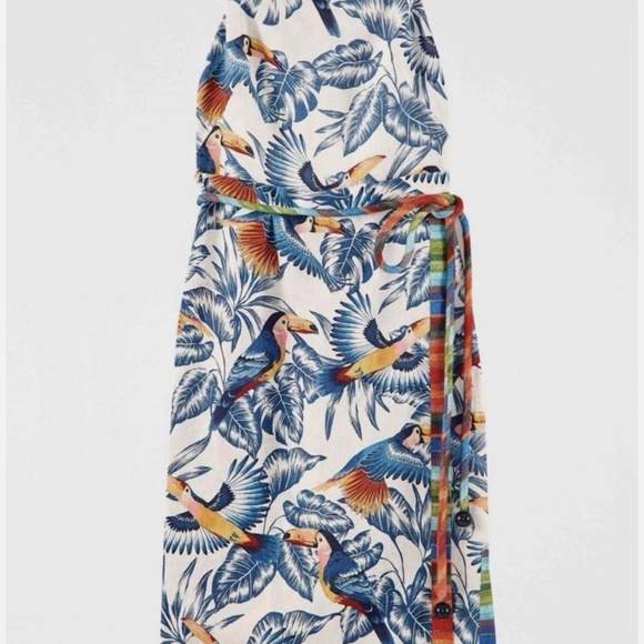 FARM RIO Flying Toucans Open Back Dress, Size M - Picture 6 of 9
